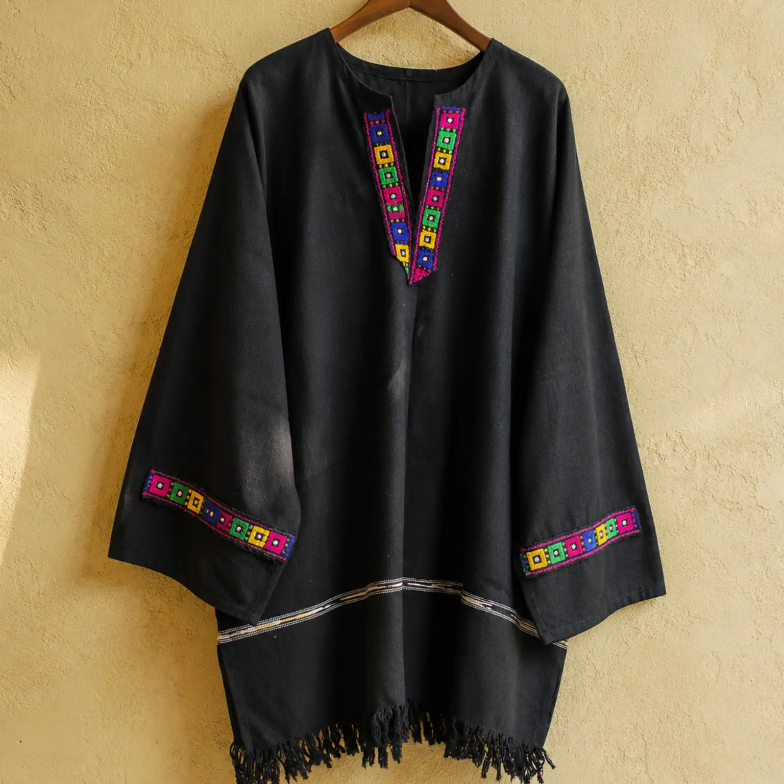 Embroidered Shawl-Cloth Shirt