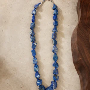 Raw-Cut Lapis Lazuli Necklace