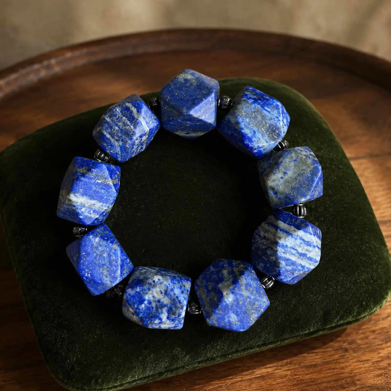 Polished Lapis Lazuli Bracelet