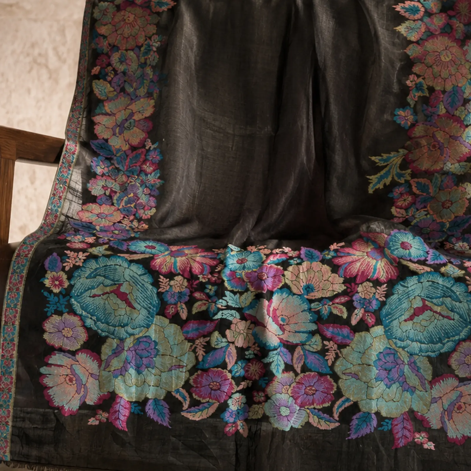 Floral Pashmina Shawl - Image 3