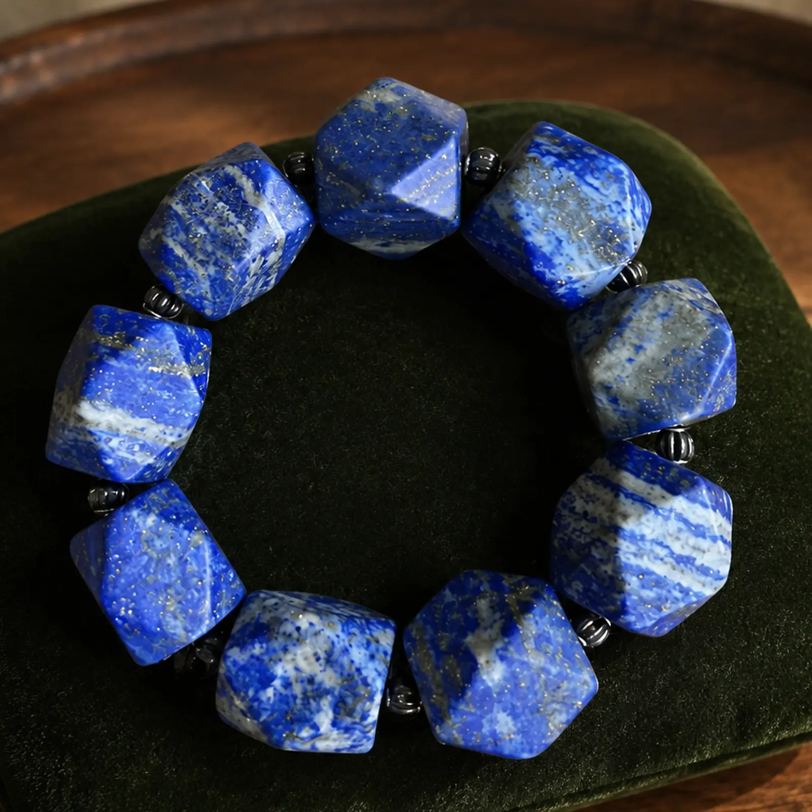 Polished Lapis Lazuli Bracelet - Image 3