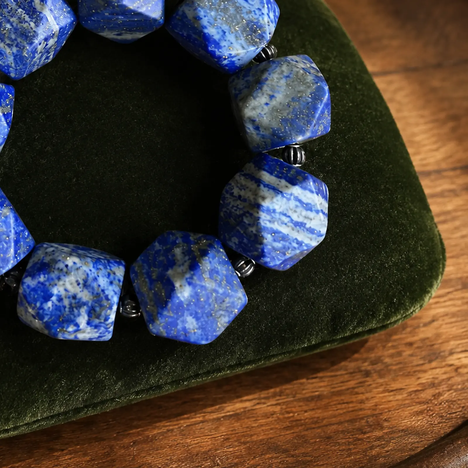 Polished Lapis Lazuli Bracelet - Image 4