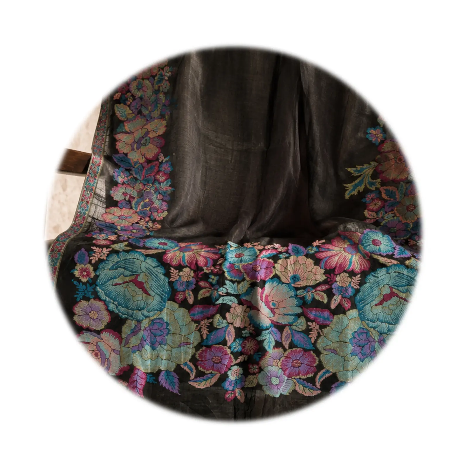 Floral Pashmina Shawl - Image 5