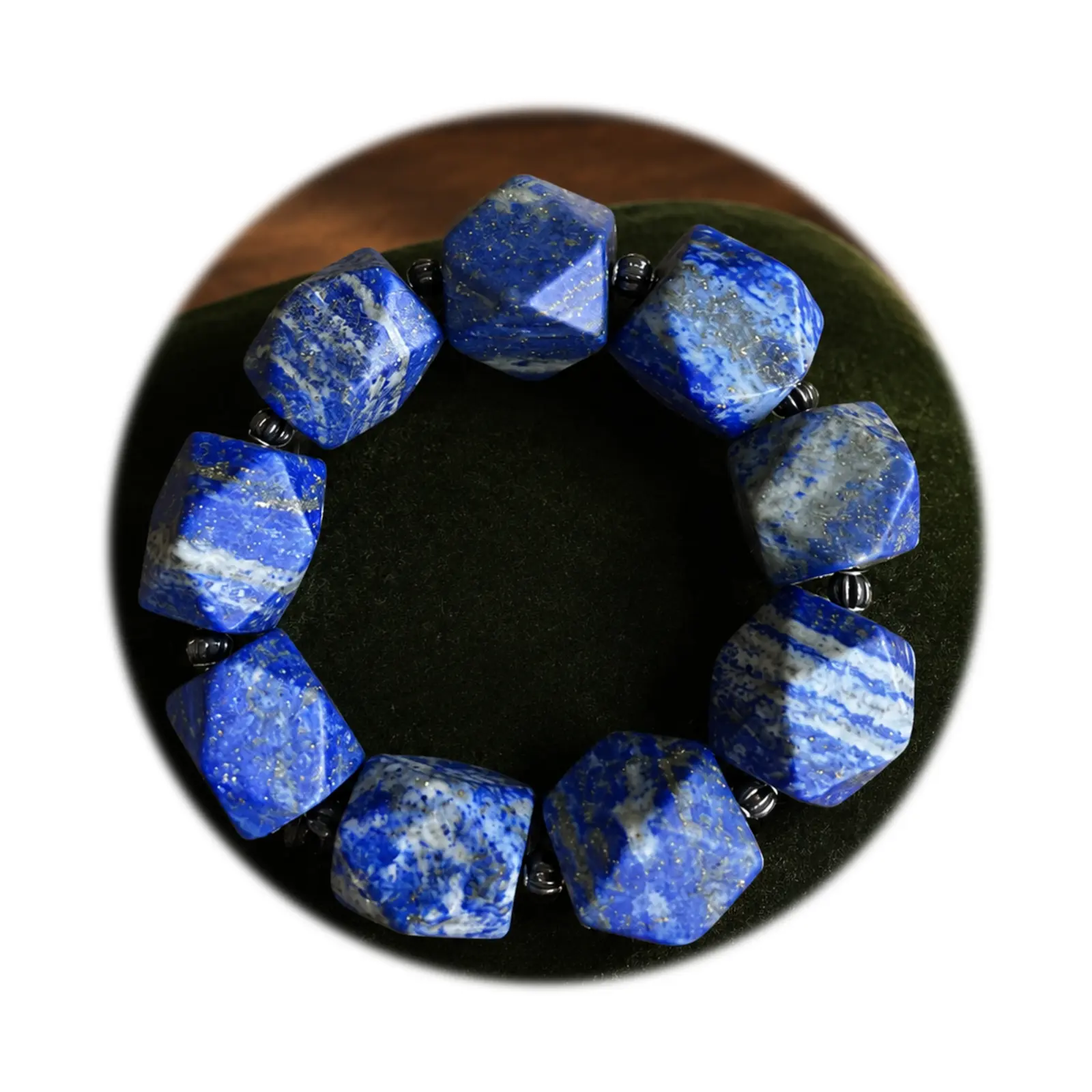 Polished Lapis Lazuli Bracelet - Image 5