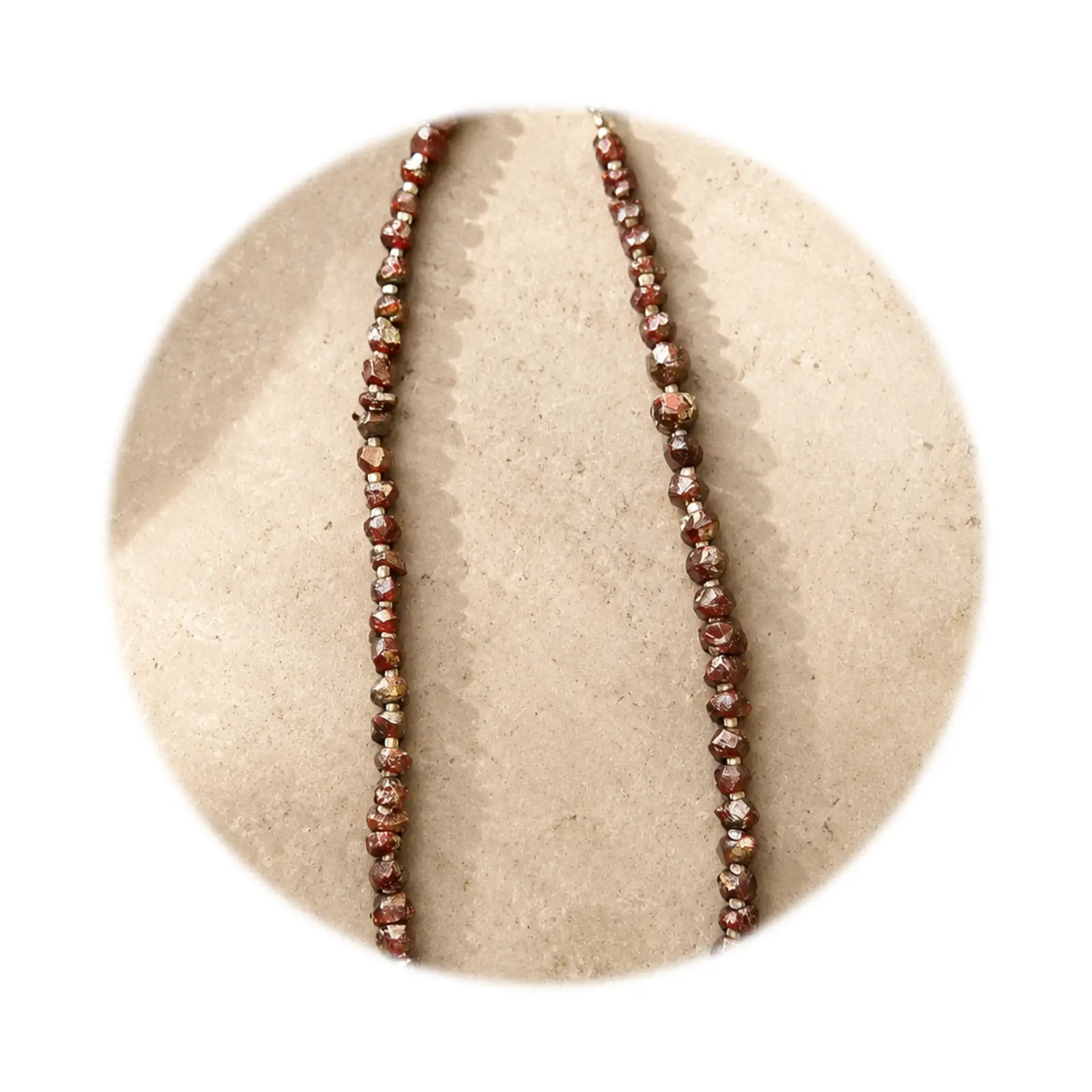 Natural Garnet Bead Necklace - Image 5