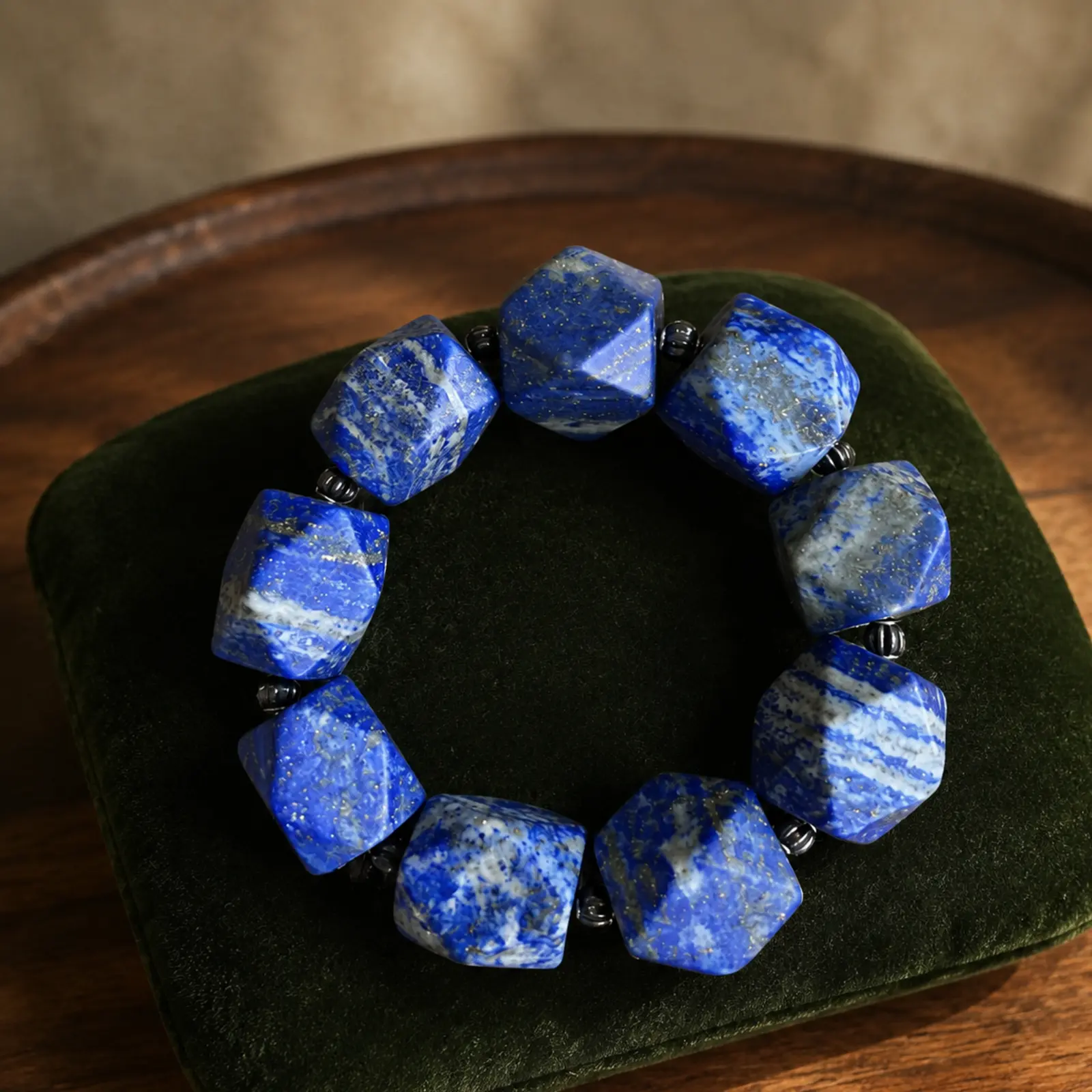 Polished Lapis Lazuli Bracelet - Image 6
