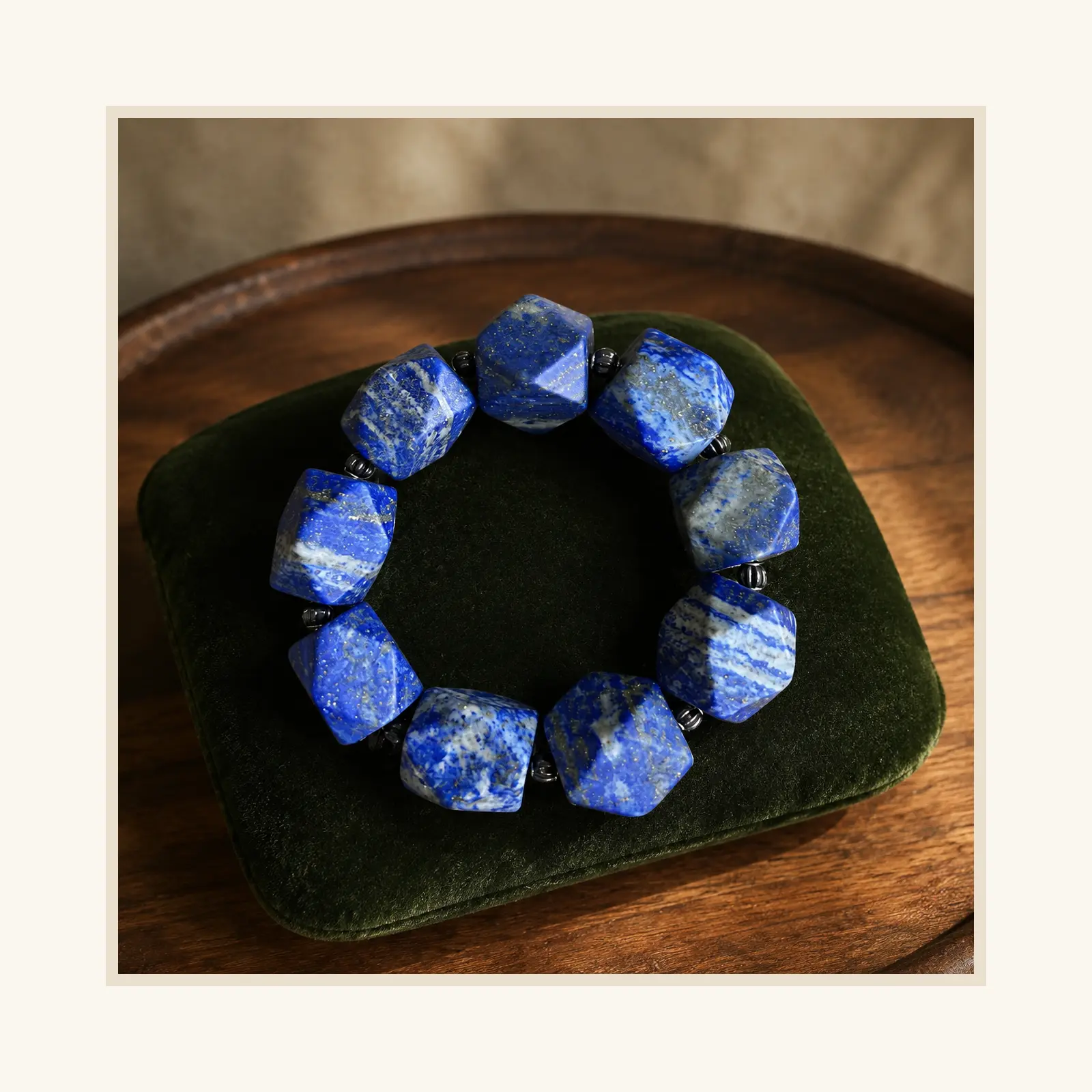 Polished Lapis Lazuli Bracelet - Image 7